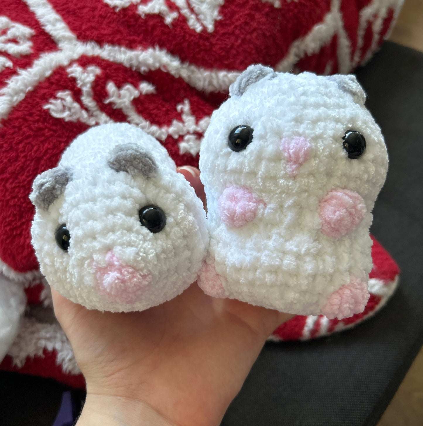 Lot de 2 peluches hamster